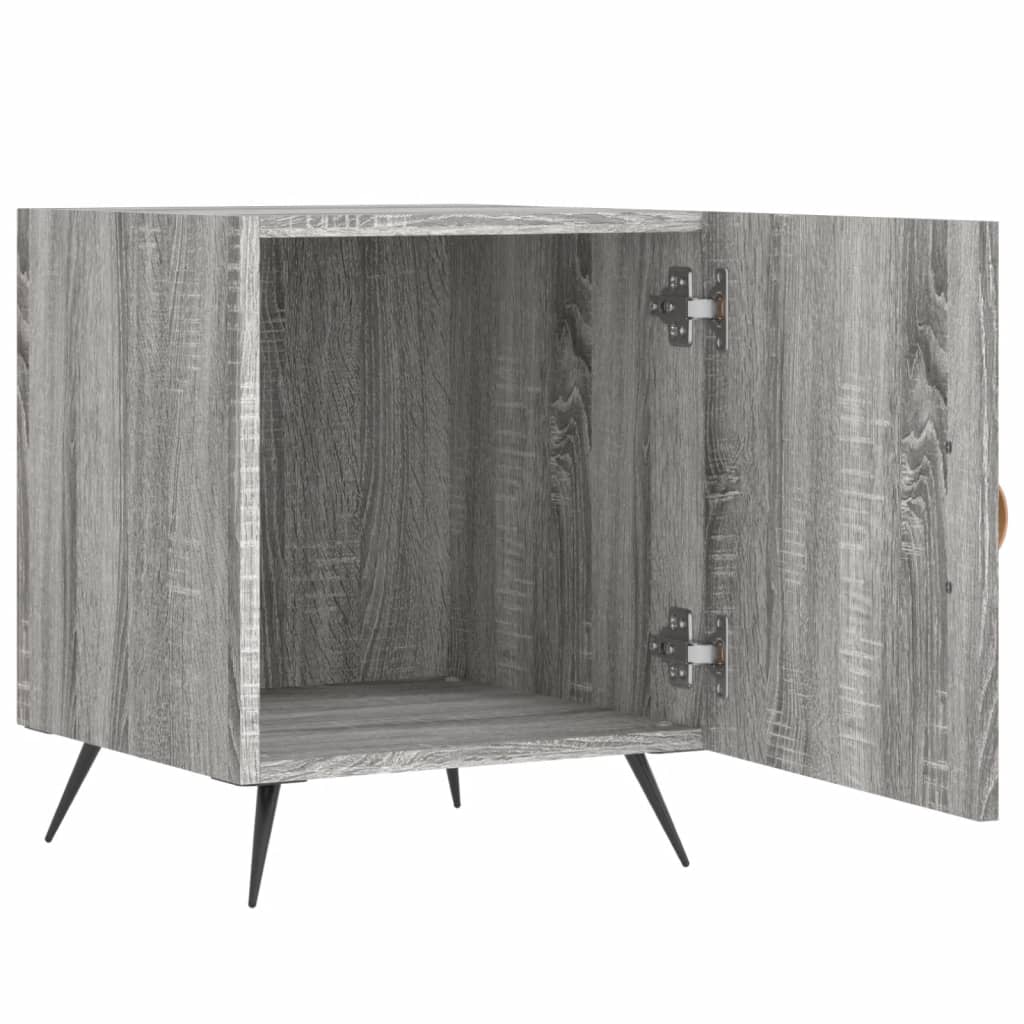 Κομοδίνο Γκρι Sonoma 40 x 40 x 50 εκ. από Επεξεργασμένο Ξύλο - Pakobazaar