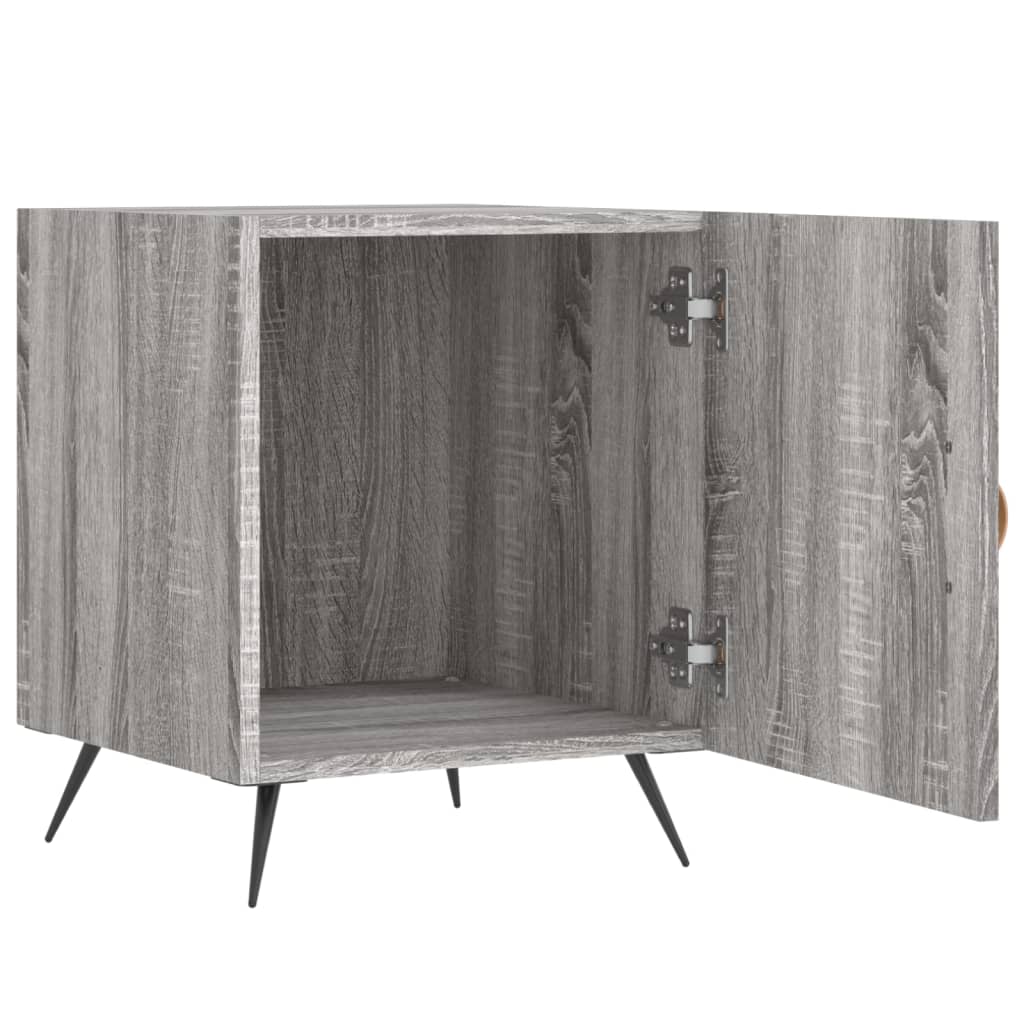 Κομοδίνα 2 τεμ. Γκρι Sonoma 40x40x50 εκ. από Επεξεργασμένο Ξύλο