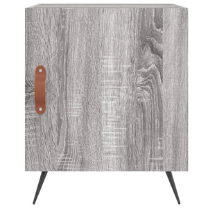 Κομοδίνα 2 τεμ. Γκρι Sonoma 40x40x50 εκ. από Επεξεργασμένο Ξύλο