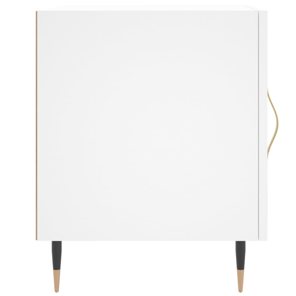 Κομοδίνα 2 τεμ. Λευκά 40 x 40 x 50 εκ. από Επεξεργασμένο Ξύλο