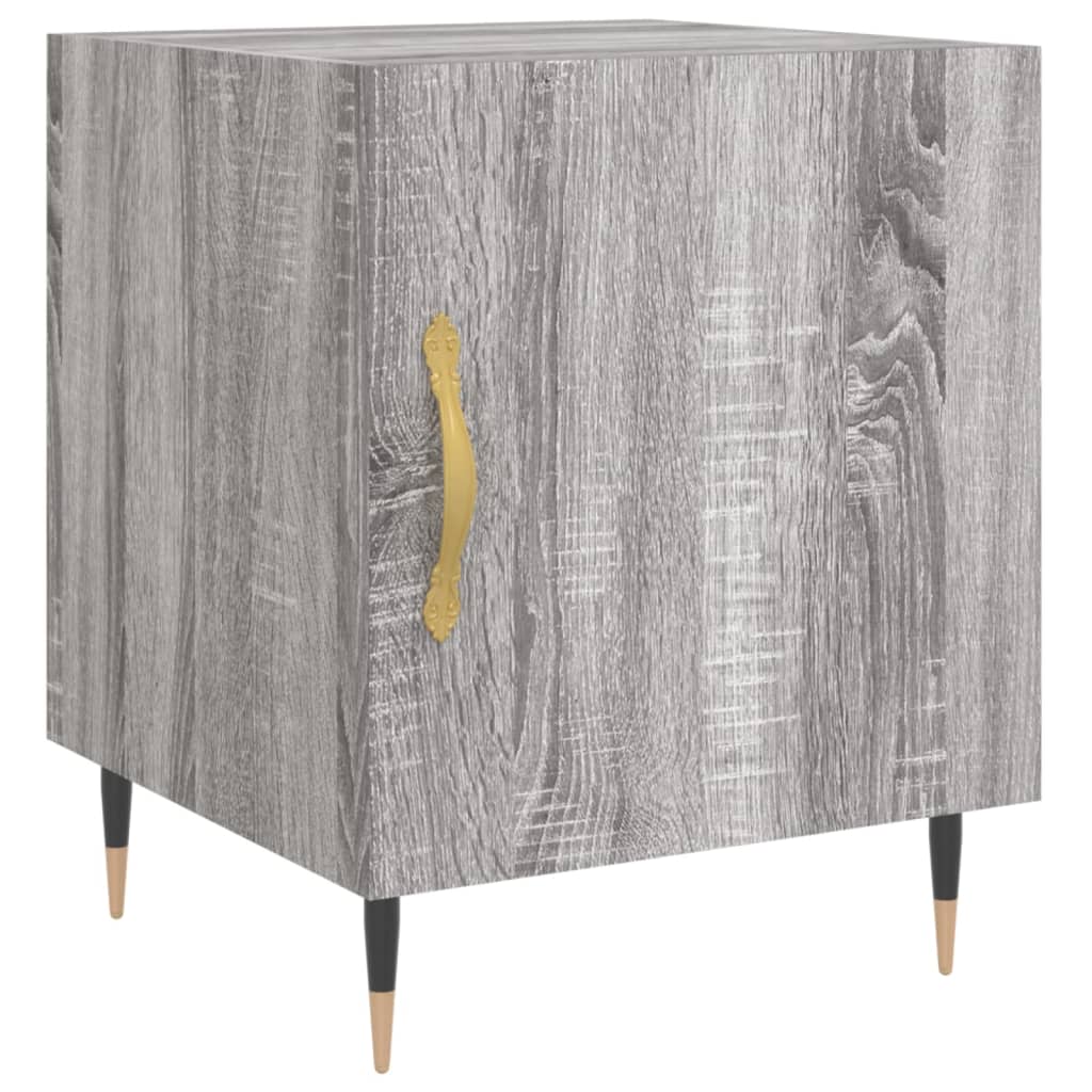 Κομοδίνο Γκρι Sonoma 40 x 40 x 50 εκ. από Επεξεργασμένο Ξύλο