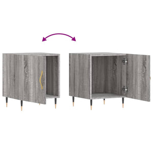 Κομοδίνο Γκρι Sonoma 40 x 40 x 50 εκ. από Επεξεργασμένο Ξύλο