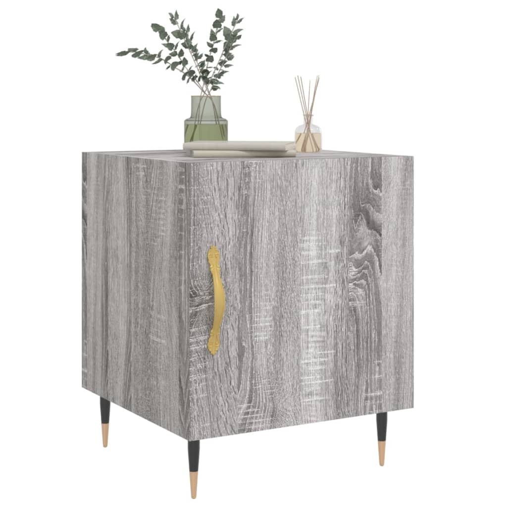 Κομοδίνο Γκρι Sonoma 40 x 40 x 50 εκ. από Επεξεργασμένο Ξύλο