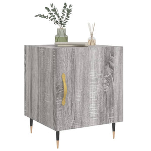 Κομοδίνο Γκρι Sonoma 40 x 40 x 50 εκ. από Επεξεργασμένο Ξύλο
