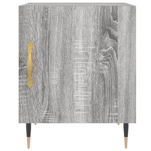Κομοδίνα 2 τεμ. Γκρι Sonoma 40 x 40 x 50 εκ. από Επεξεργ. Ξύλο