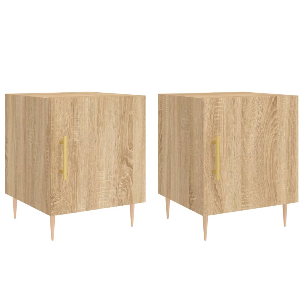 Κομοδίνα 2 τεμ. Sonoma Δρυς 40x40x50 εκ. από Επεξεργασμένο Ξύλο
