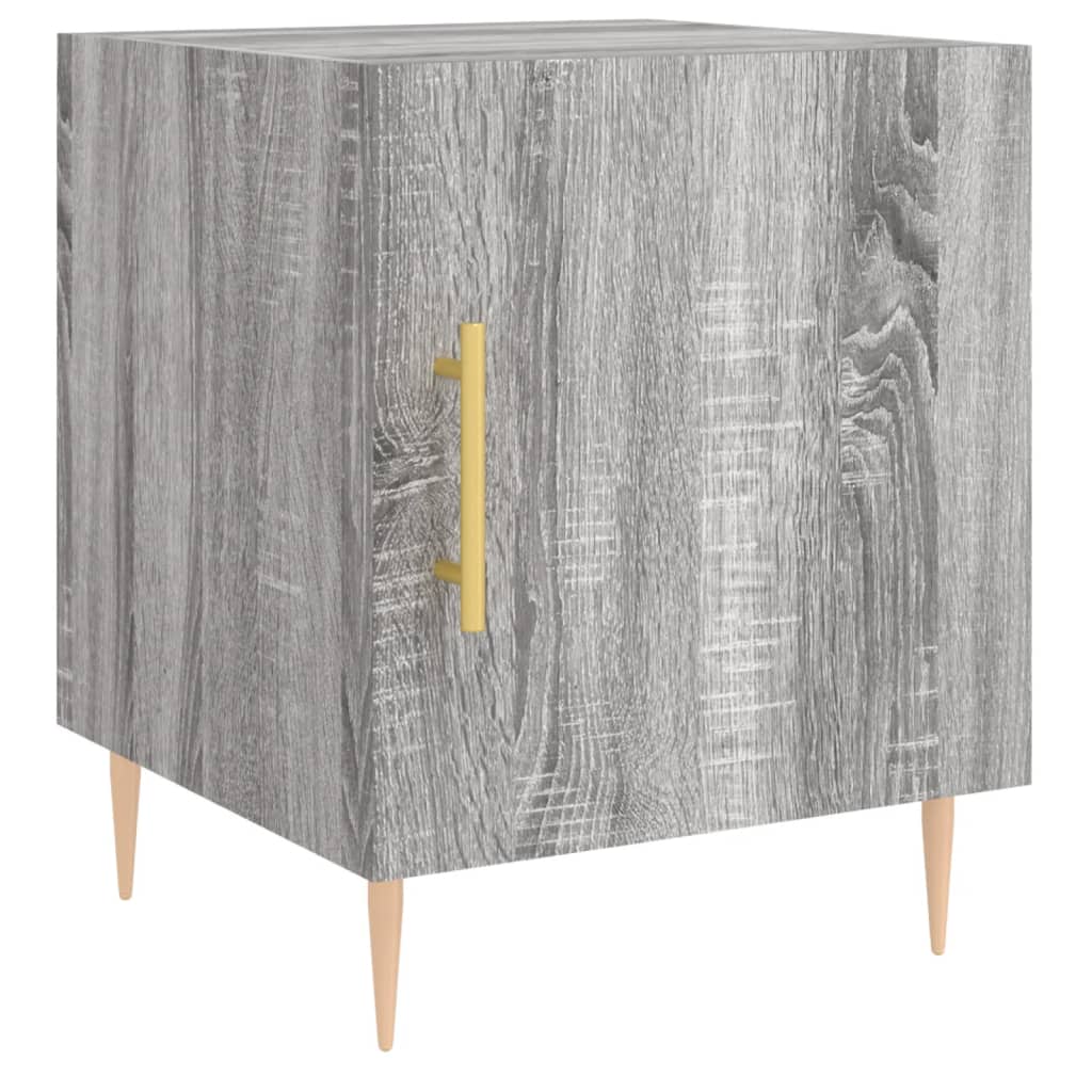 Κομοδίνο Γκρι Sonoma 40 x 40 x 50 εκ. από Επεξεργασμένο Ξύλο
