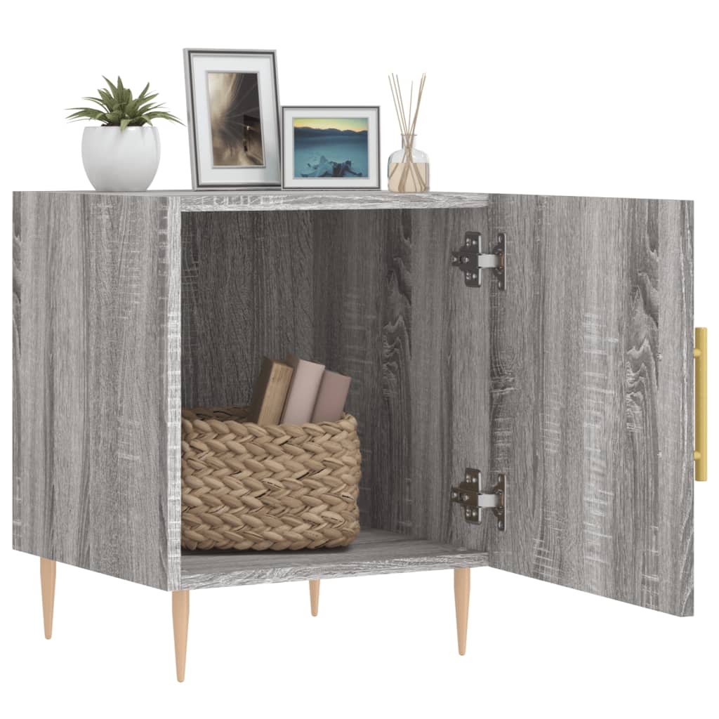 Κομοδίνο Γκρι Sonoma 40 x 40 x 50 εκ. από Επεξεργασμένο Ξύλο