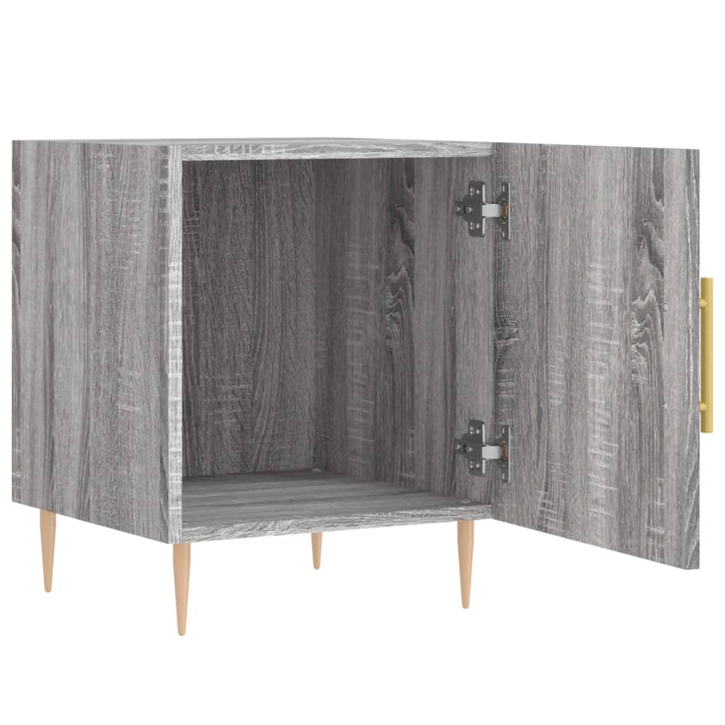 Κομοδίνο Γκρι Sonoma 40 x 40 x 50 εκ. από Επεξεργασμένο Ξύλο
