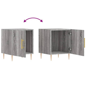 Κομοδίνο Γκρι Sonoma 40 x 40 x 50 εκ. από Επεξεργασμένο Ξύλο