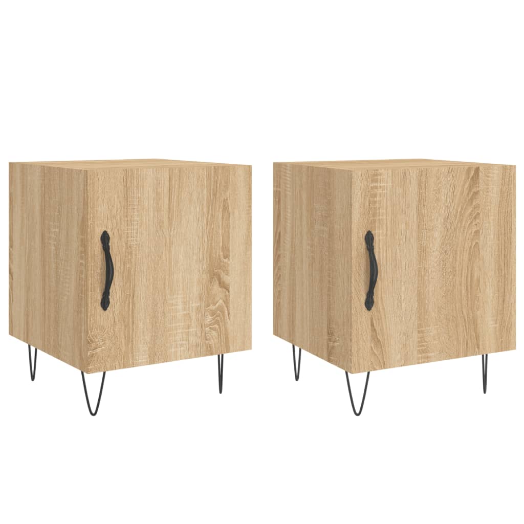 Κομοδίνα 2 τεμ. Sonoma Δρυς 40x40x50 εκ. από Επεξεργασμένο Ξύλο