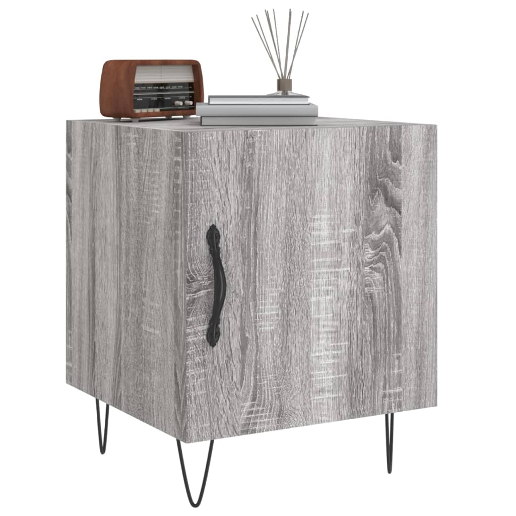 Κομοδίνο Γκρι Sonoma 40 x 40 x 50 εκ. από Επεξεργασμένο Ξύλο
