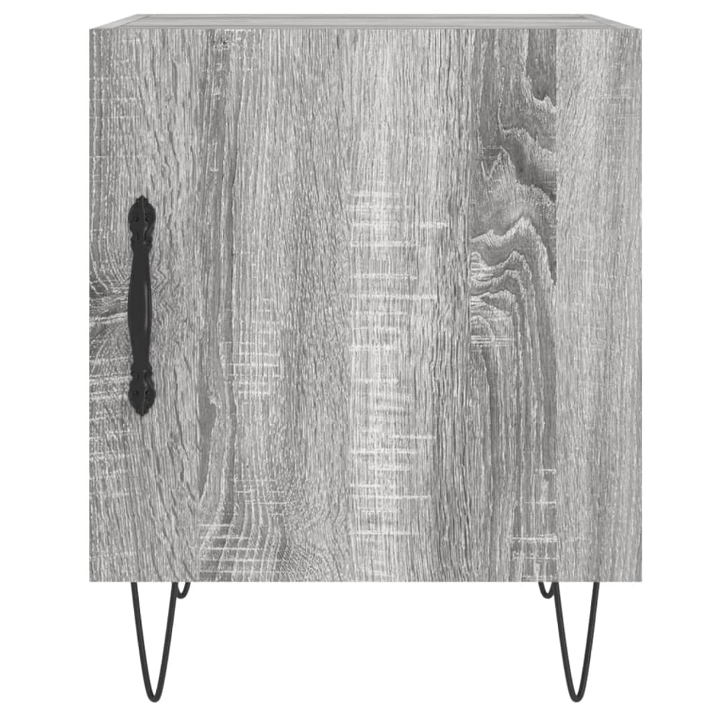 Κομοδίνο Γκρι Sonoma 40 x 40 x 50 εκ. από Επεξεργασμένο Ξύλο