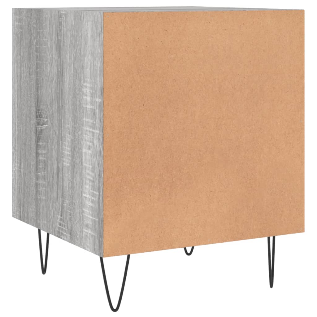 Κομοδίνα 2 τεμ. Γκρι Sonoma 40 x 40 x 50 εκ. από Επεξεργ. Ξύλο