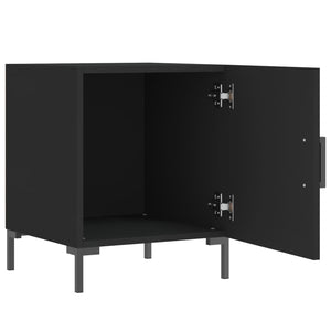 Κομοδίνα 2 τεμ. Μαύρα 40 x 40 x 50 εκ. από Επεξεργασμένο Ξύλο