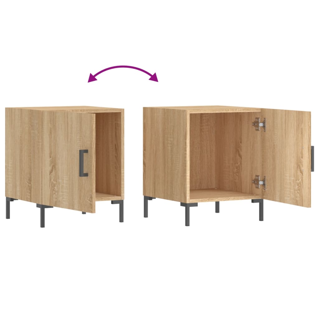 Κομοδίνο Sonoma Δρυς 40 x 40 x 50 εκ. από Επεξεργασμένο Ξύλο