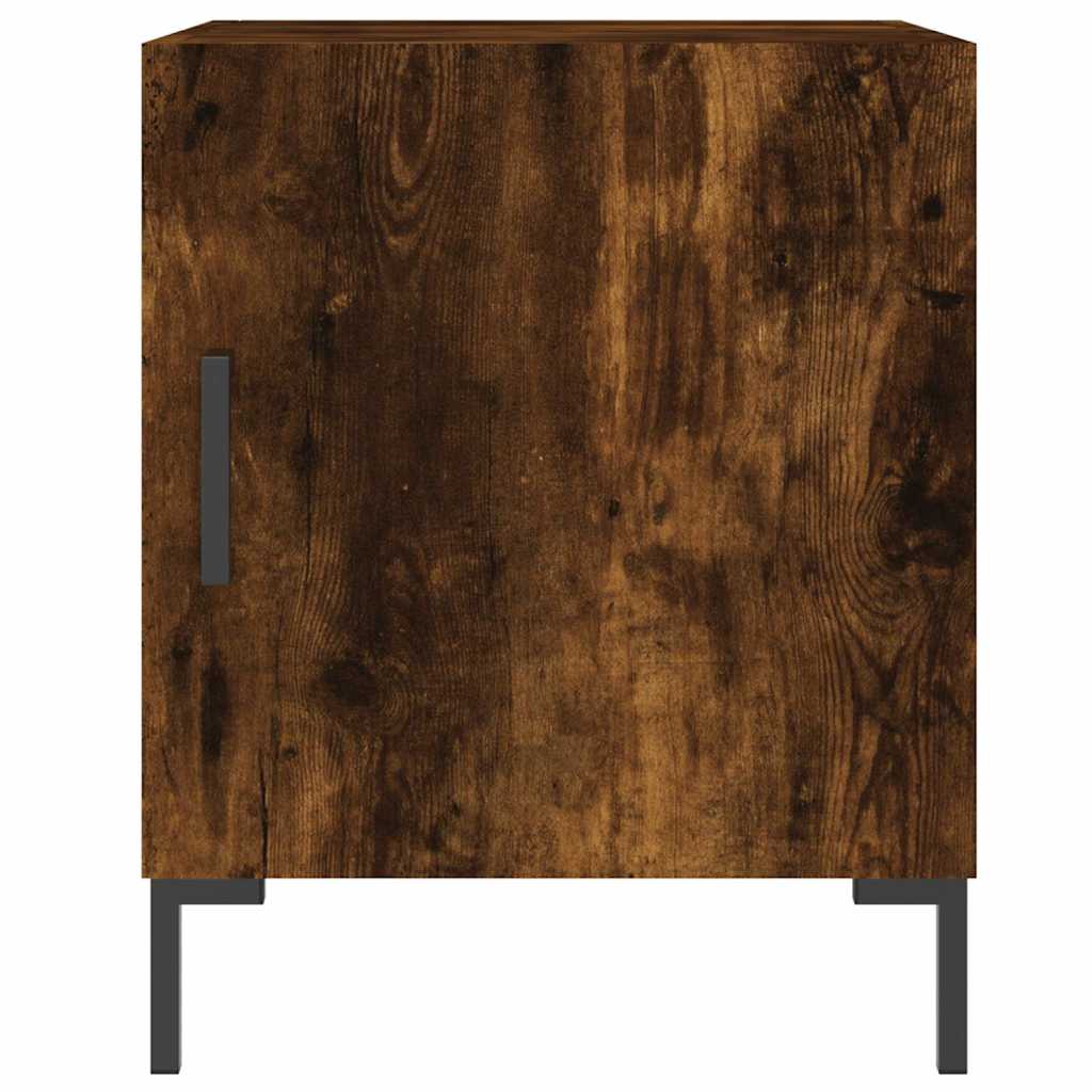 Κομοδίνα 2 τεμ. Καπνιστή Δρυς 40 x 40 x 50 εκ. Επεξεργ. Ξύλο