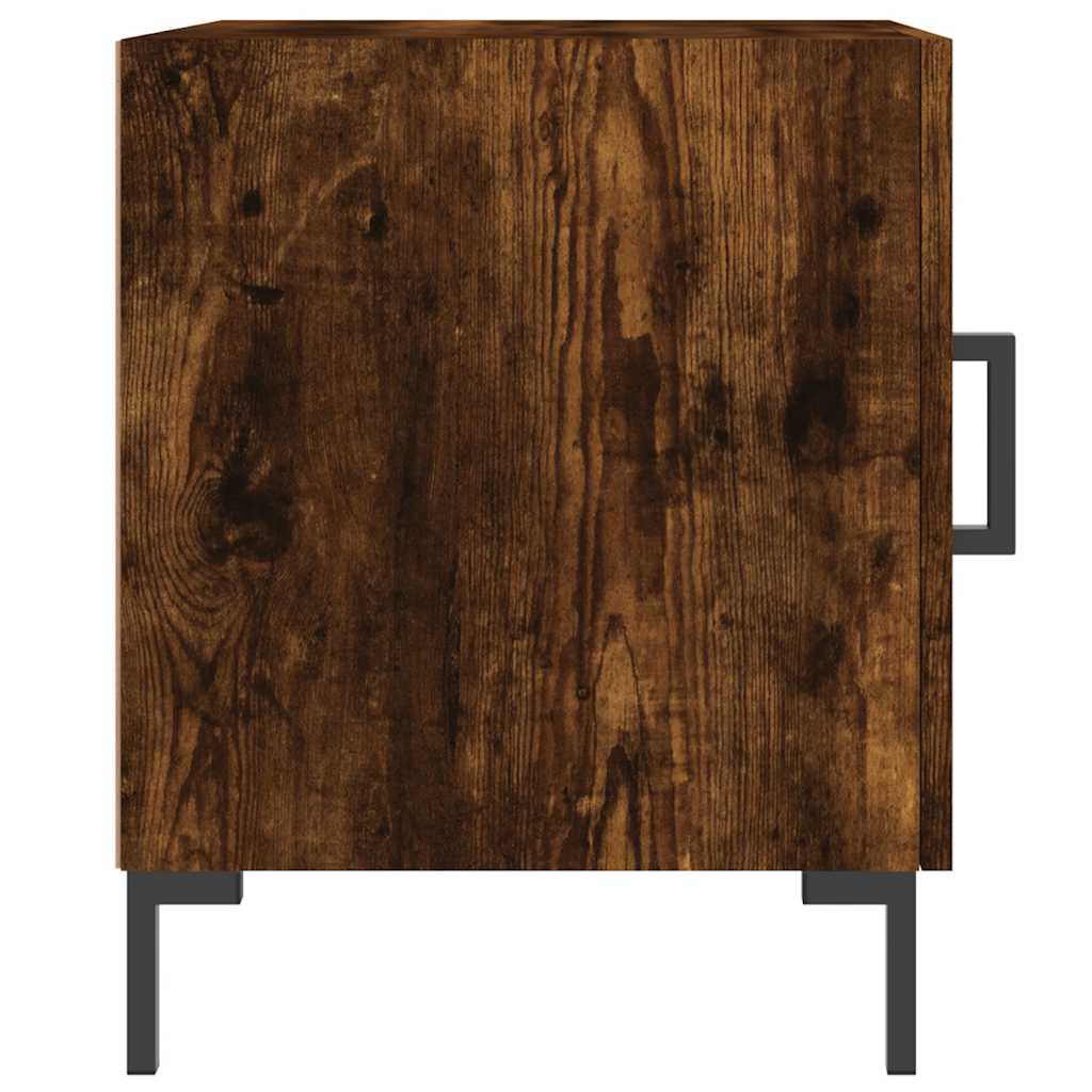 Κομοδίνα 2 τεμ. Καπνιστή Δρυς 40 x 40 x 50 εκ. Επεξεργ. Ξύλο