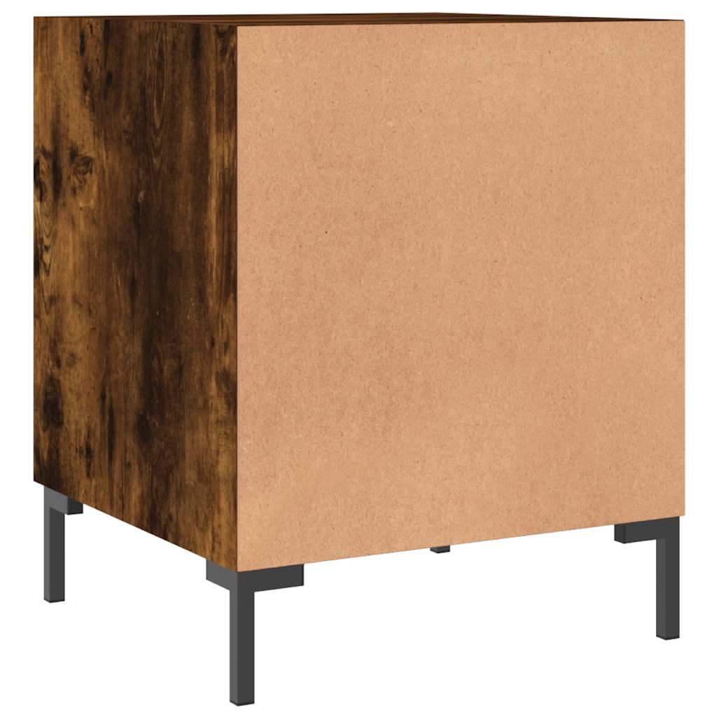 Κομοδίνα 2 τεμ. Καπνιστή Δρυς 40 x 40 x 50 εκ. Επεξεργ. Ξύλο