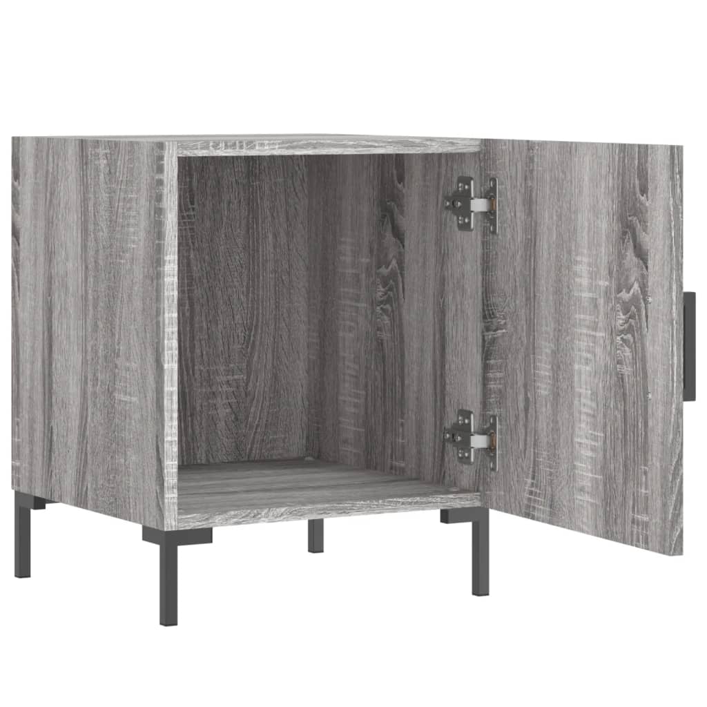 Κομοδίνο Γκρι Sonoma 40 x 40 x 50 εκ. από Επεξεργασμένο Ξύλο - Pakobazaar