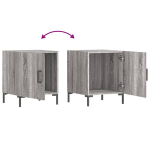 Κομοδίνο Γκρι Sonoma 40 x 40 x 50 εκ. από Επεξεργασμένο Ξύλο - Pakobazaar
