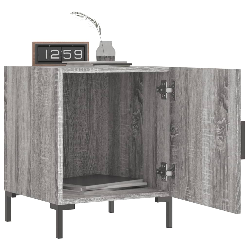 Κομοδίνο Γκρι Sonoma 40 x 40 x 50 εκ. από Επεξεργασμένο Ξύλο - Pakobazaar