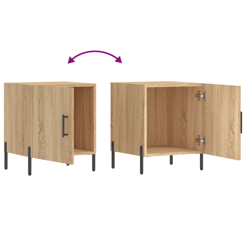 Κομοδίνο Sonoma Δρυς 40 x 40 x 50 εκ. από Επεξεργασμένο Ξύλο
