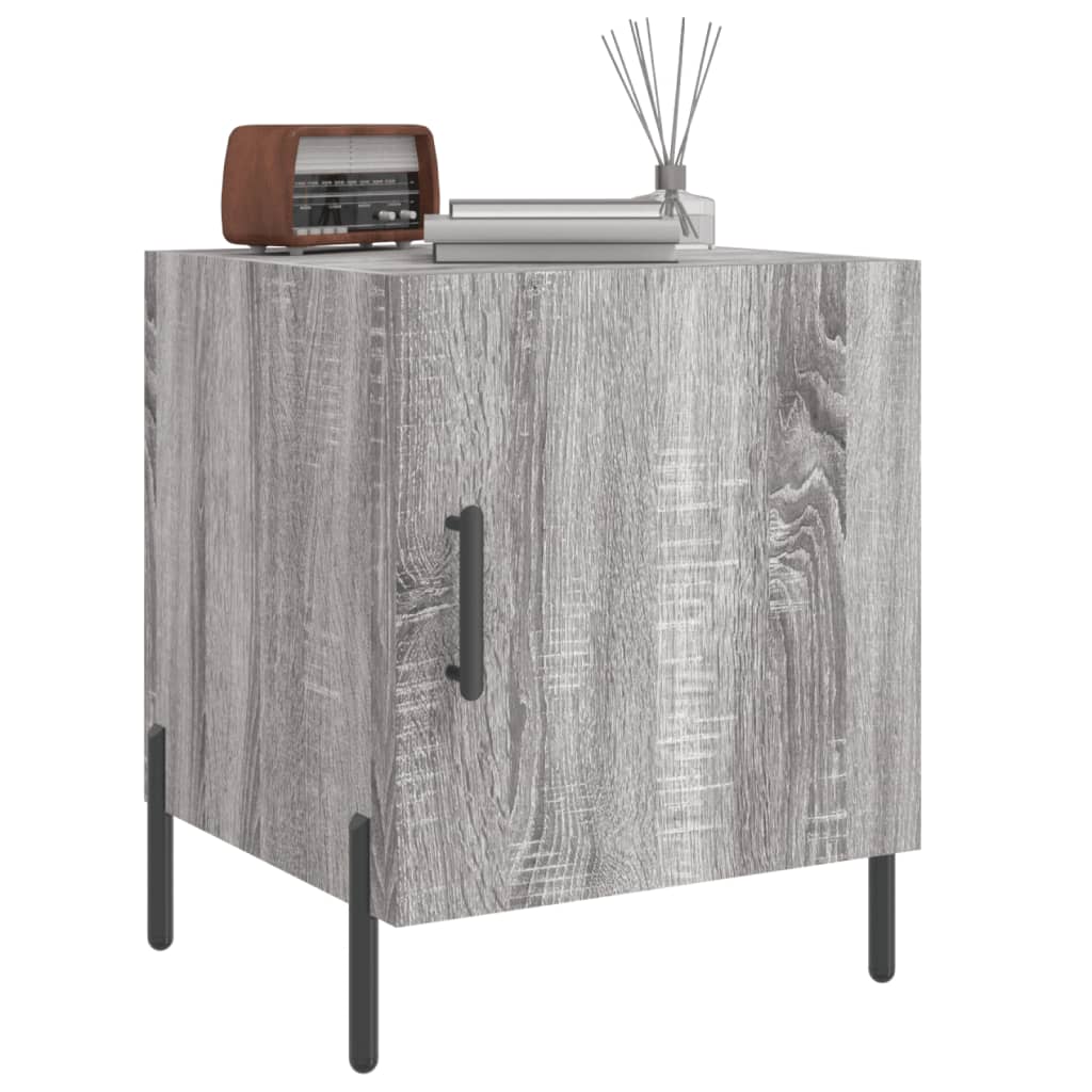 Κομοδίνο Γκρι Sonoma 40 x 40 x 50 εκ. από Επεξεργασμένο Ξύλο