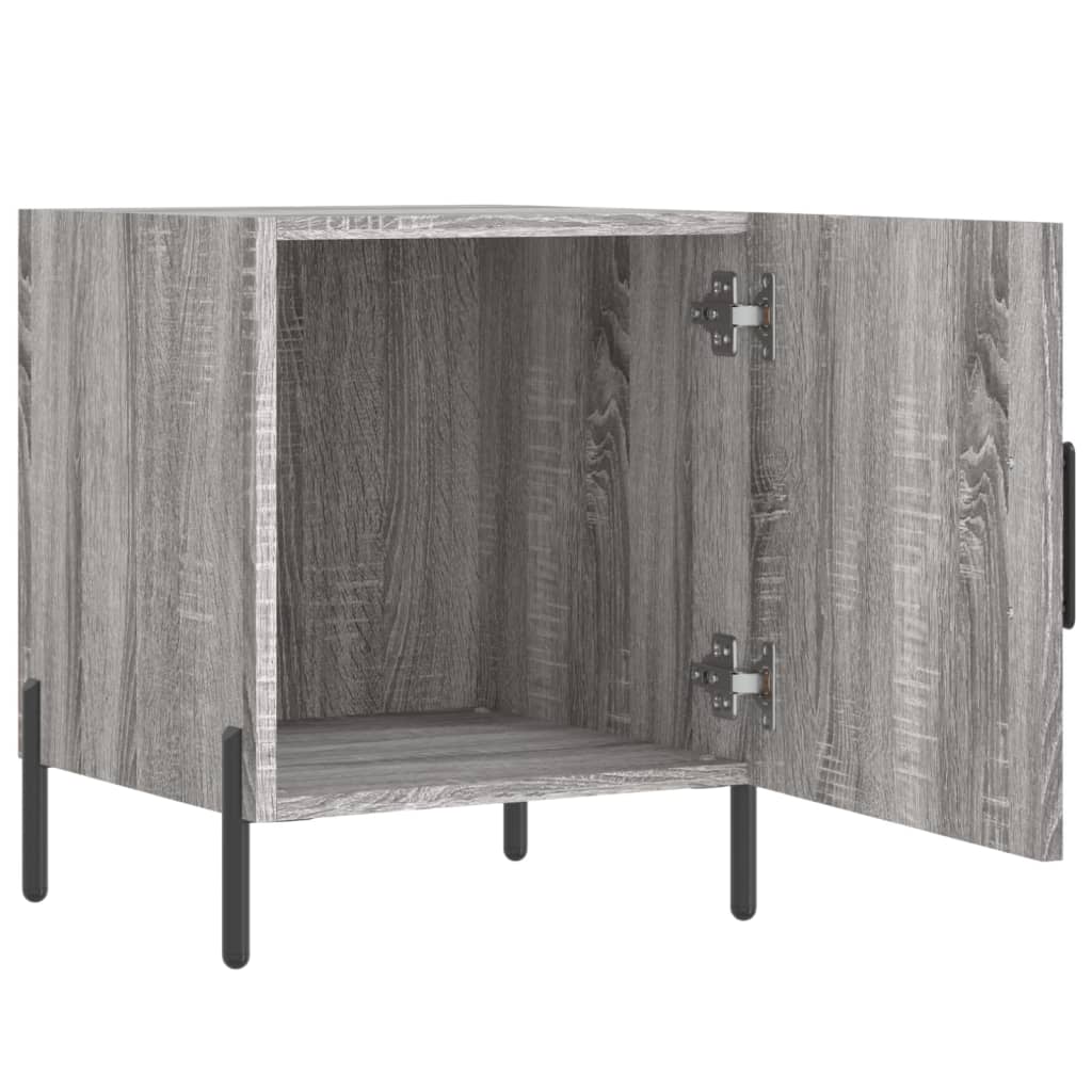 Κομοδίνο Γκρι Sonoma 40 x 40 x 50 εκ. από Επεξεργασμένο Ξύλο