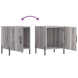 Κομοδίνο Γκρι Sonoma 40 x 40 x 50 εκ. από Επεξεργασμένο Ξύλο