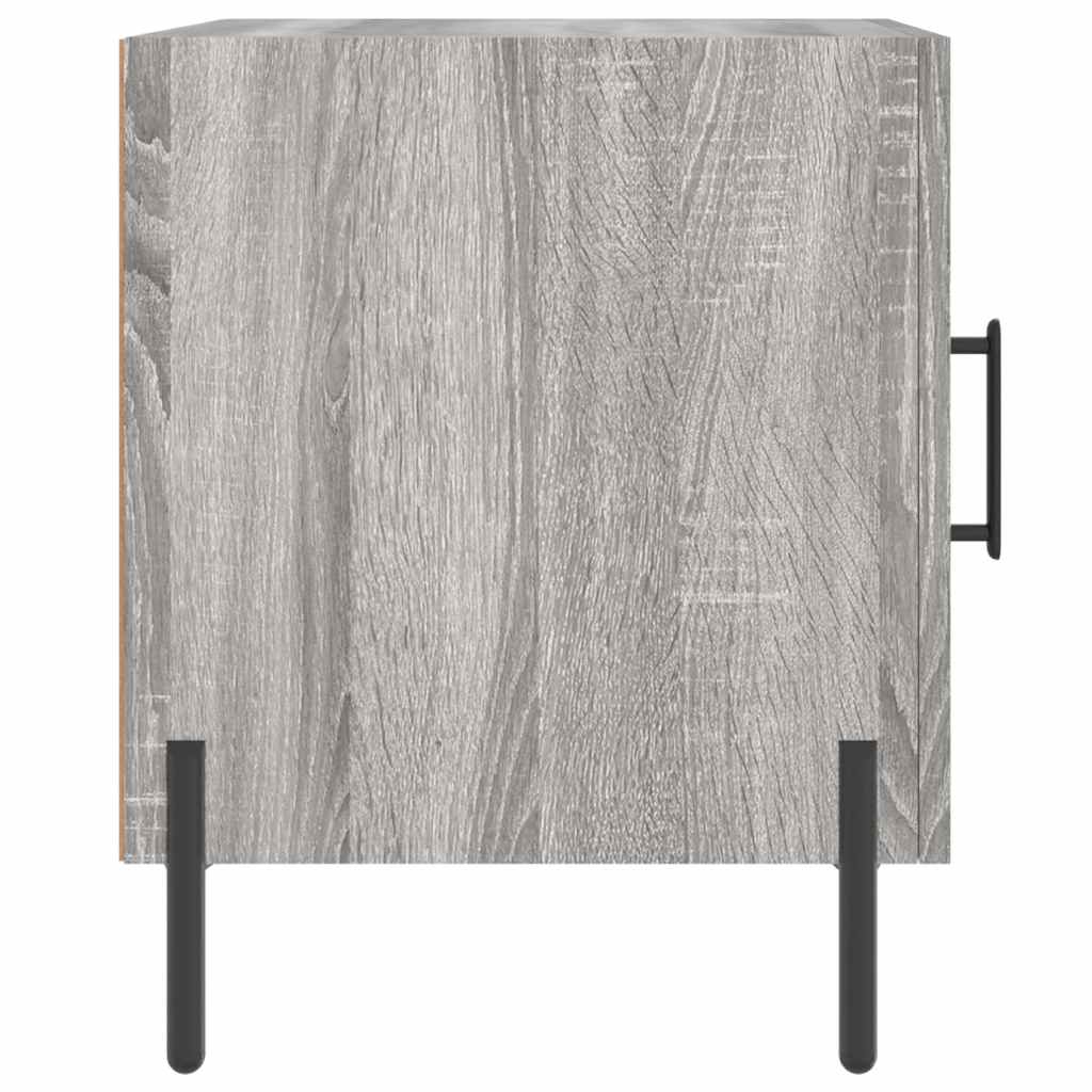 Κομοδίνα 2 τεμ. Γκρι Sonoma 40 x 40 x 50 εκ. από Επεξεργ. Ξύλο