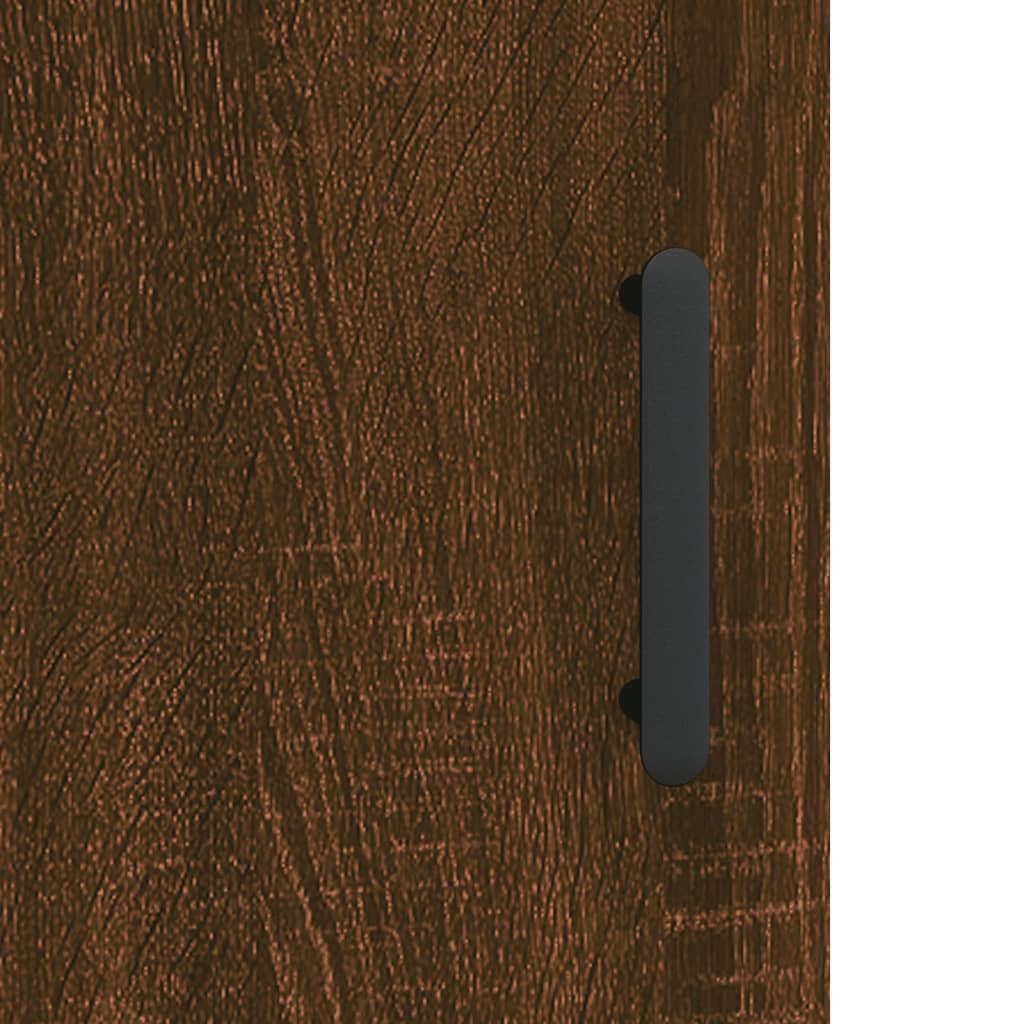 Κομοδίνο Καφέ Δρυς 40 x 40 x 50 εκ. από Επεξεργασμένο Ξύλο