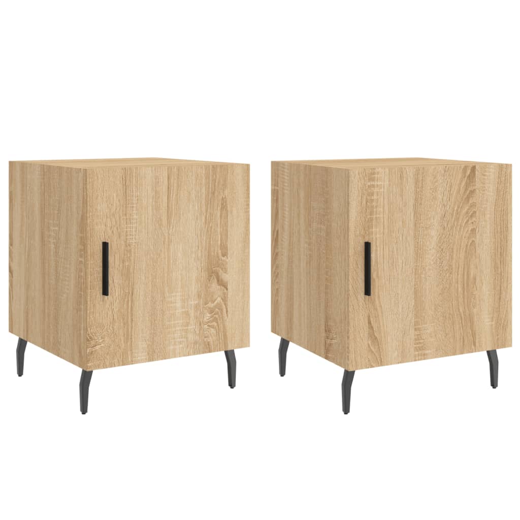 Κομοδίνα 2 τεμ. Sonoma Δρυς 40x40x50 εκ. από Επεξεργασμένο Ξύλο