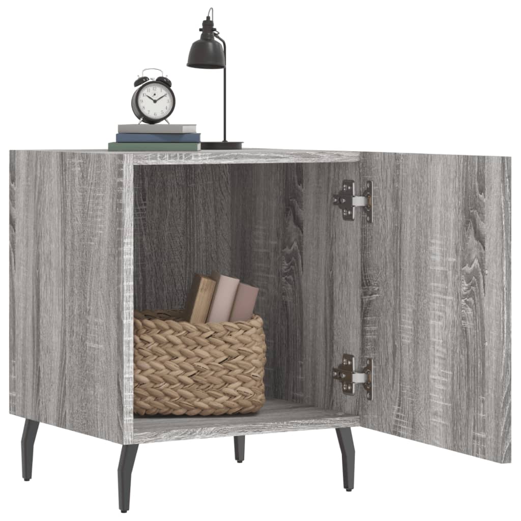 Κομοδίνο Γκρι Sonoma 40 x 40 x 50 εκ. από Επεξεργασμένο Ξύλο