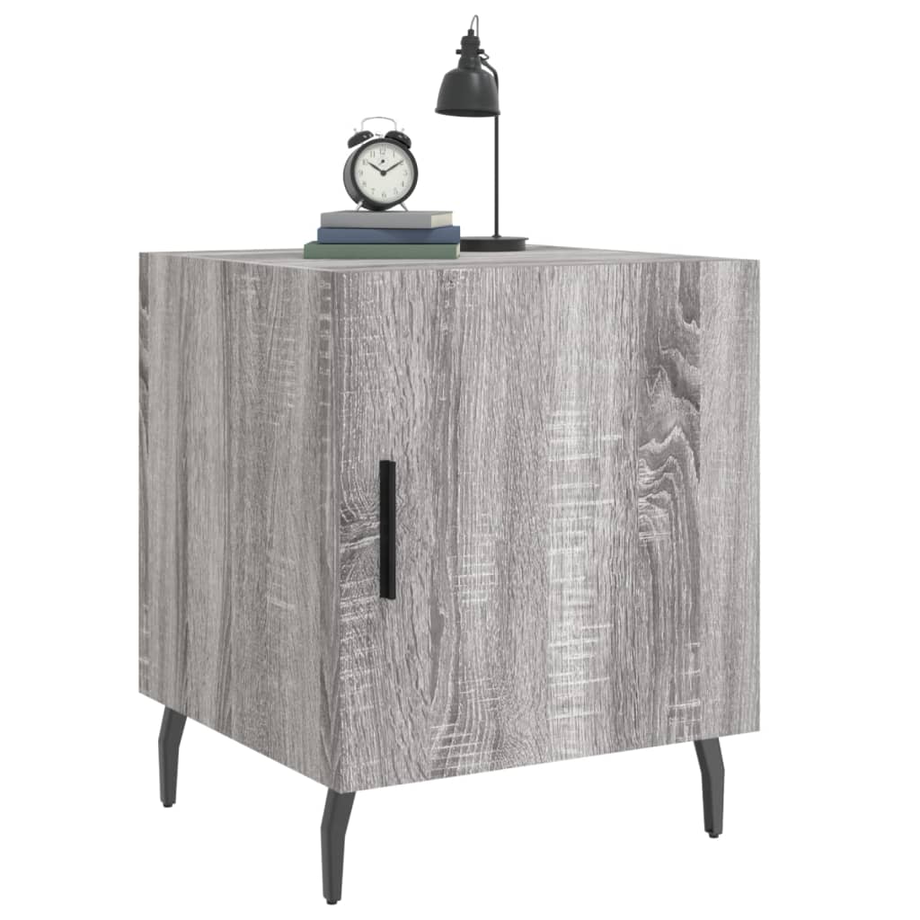 Κομοδίνο Γκρι Sonoma 40 x 40 x 50 εκ. από Επεξεργασμένο Ξύλο