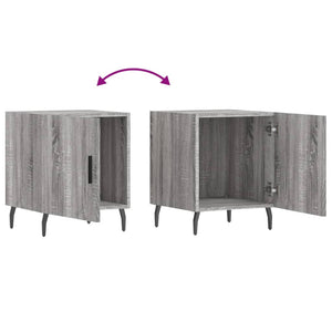 Κομοδίνο Γκρι Sonoma 40 x 40 x 50 εκ. από Επεξεργασμένο Ξύλο