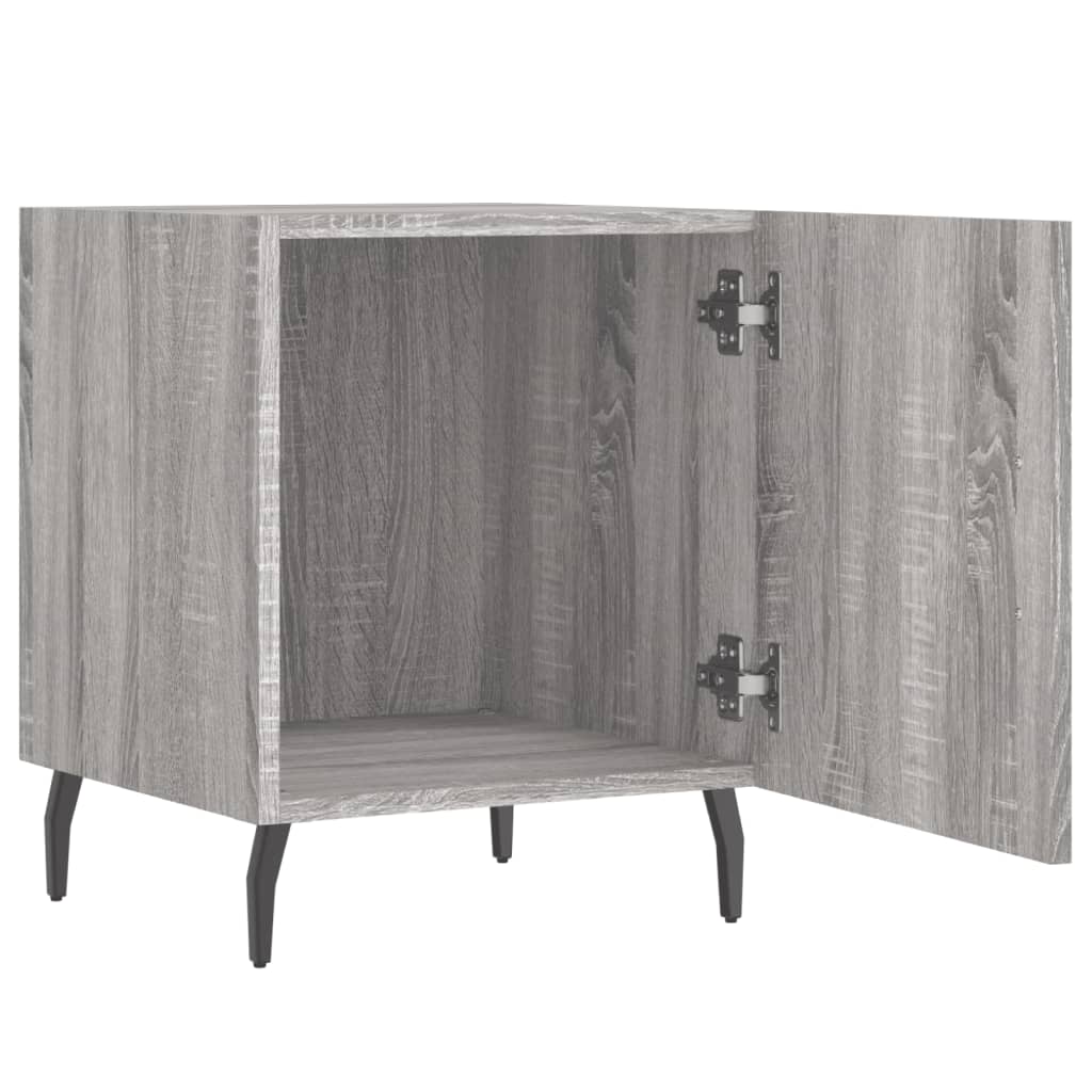 Κομοδίνα 2 τεμ. Γκρι Sonoma 40x40x50 εκ. από Επεξεργασμένο Ξύλο