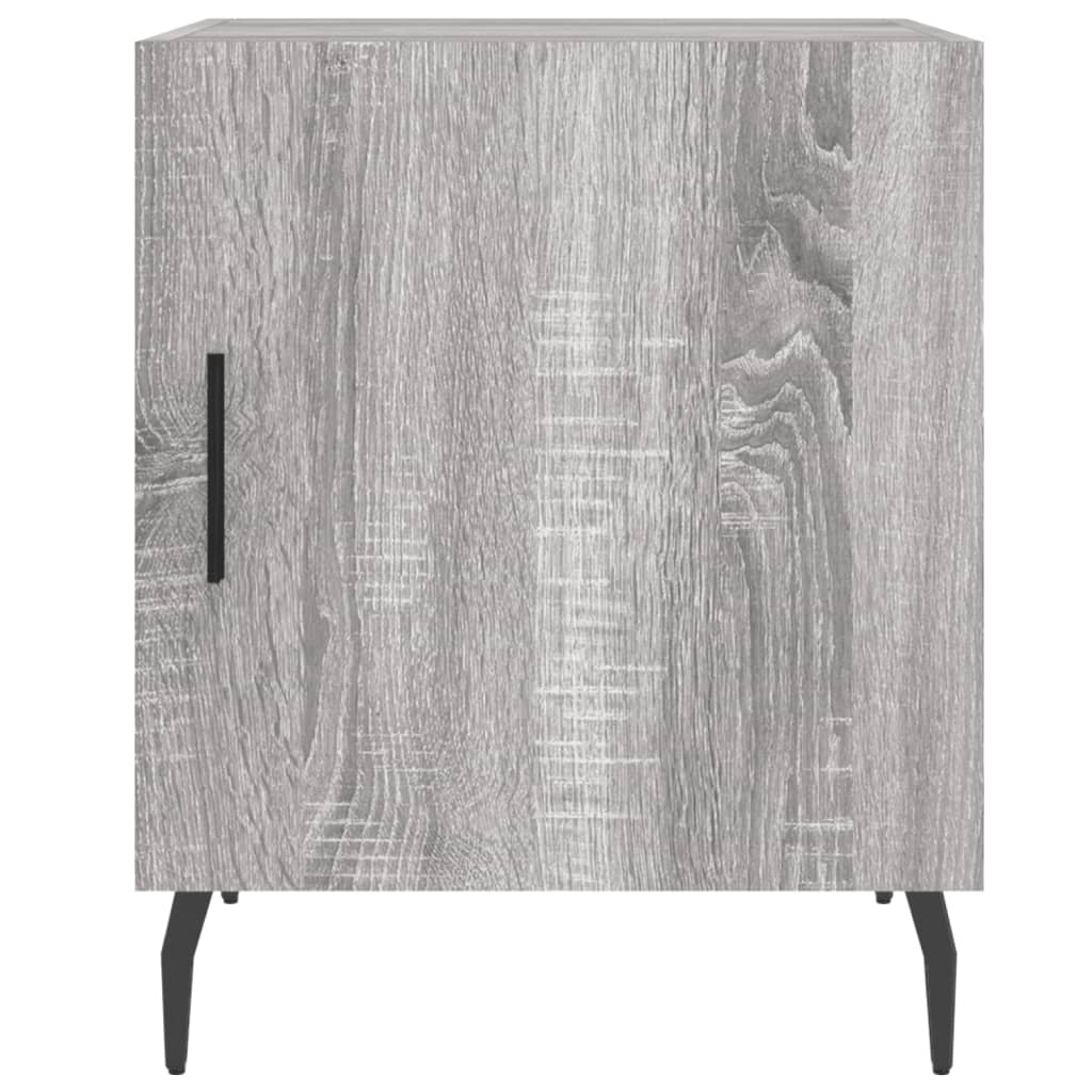 Κομοδίνα 2 τεμ. Γκρι Sonoma 40x40x50 εκ. από Επεξεργασμένο Ξύλο