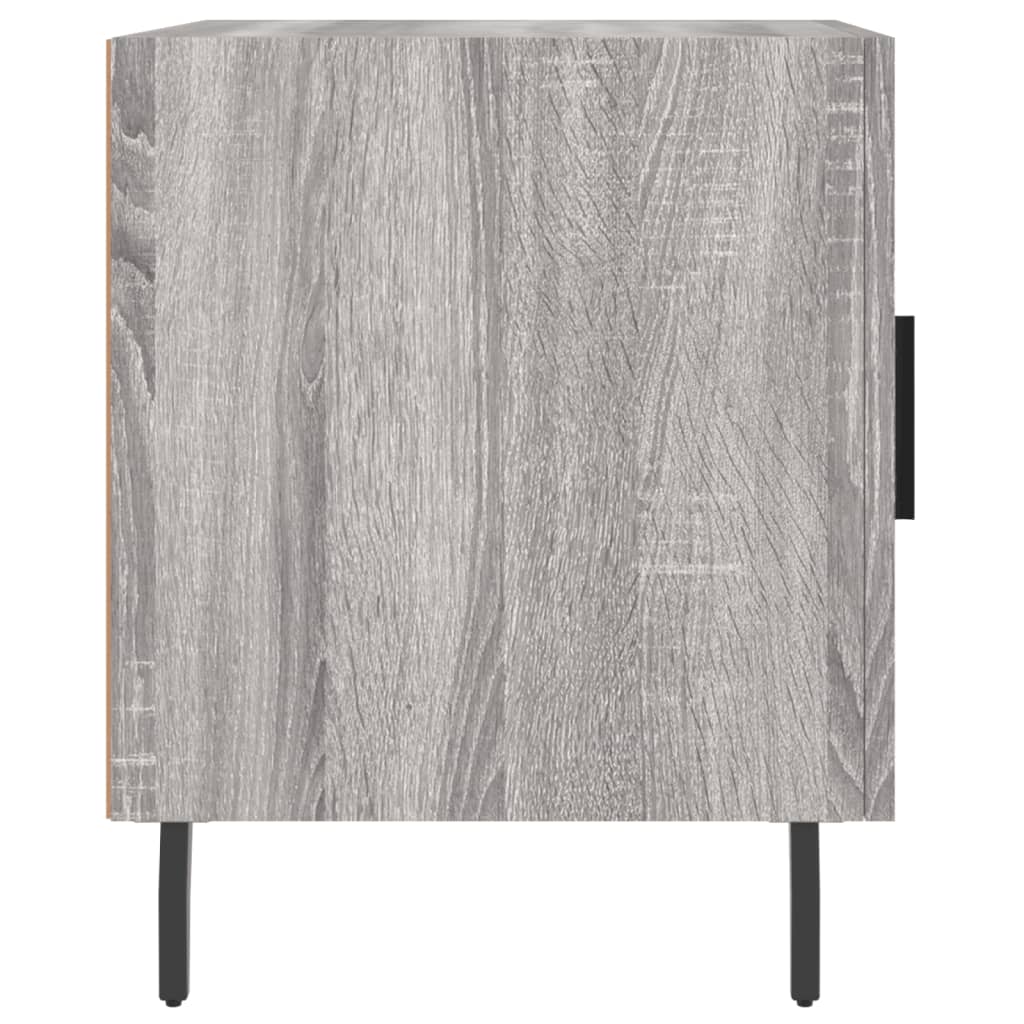 Κομοδίνα 2 τεμ. Γκρι Sonoma 40x40x50 εκ. από Επεξεργασμένο Ξύλο