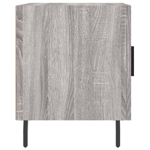 Κομοδίνα 2 τεμ. Γκρι Sonoma 40x40x50 εκ. από Επεξεργασμένο Ξύλο