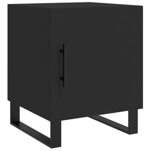 Κομοδίνα 2 τεμ. Μαύρα 40 x 40 x 50 εκ. από Επεξεργασμένο Ξύλο