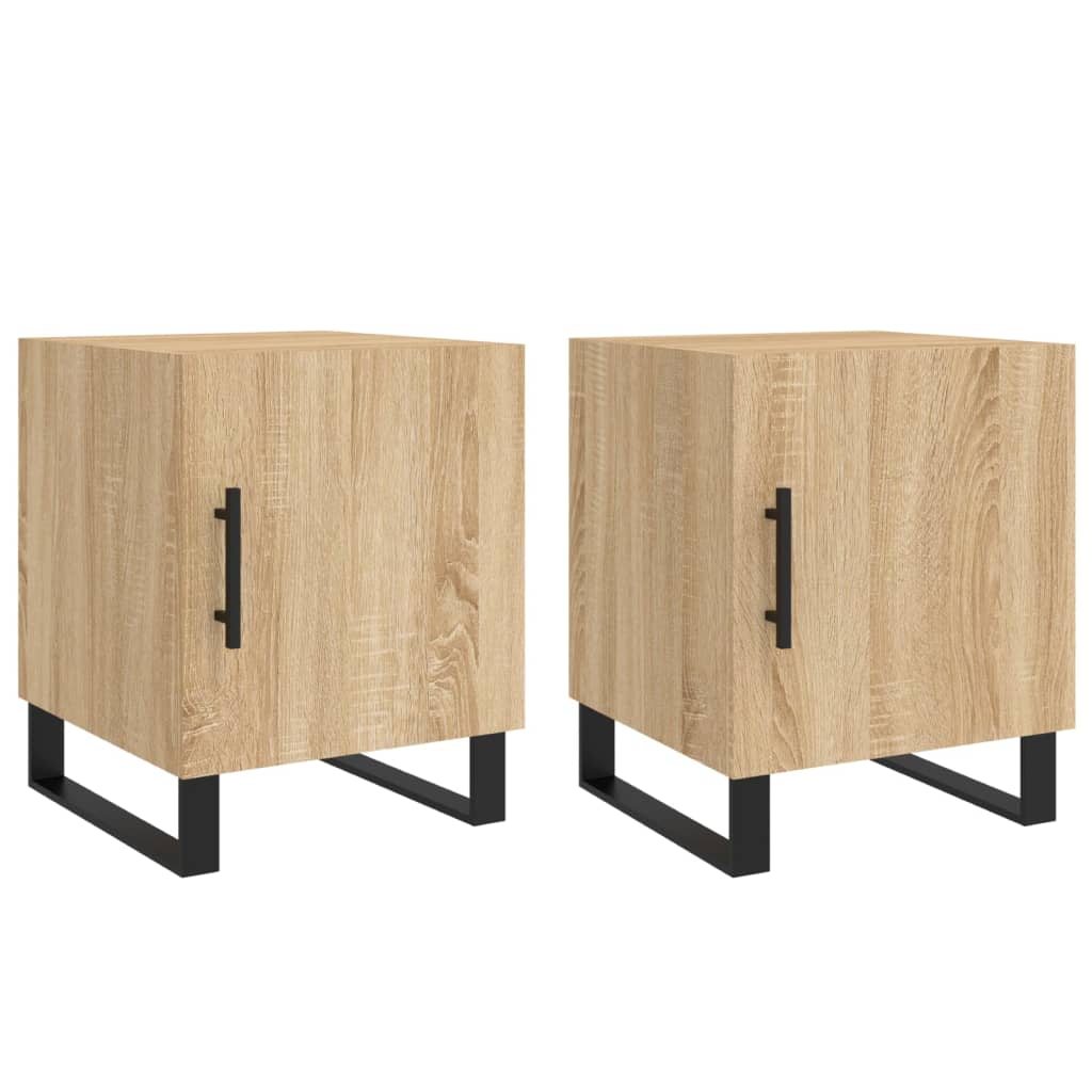 Κομοδίνα 2 τεμ. Sonoma Δρυς 40x40x50 εκ. από Επεξεργασμένο Ξύλο