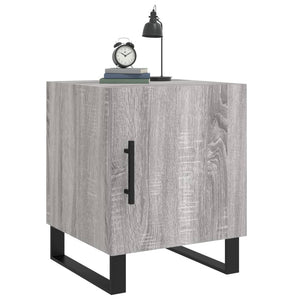 Κομοδίνα 2 τεμ. Γκρι Sonoma 40x40x50 εκ. από Επεξεργασμένο Ξύλο