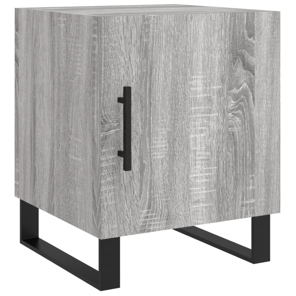 Κομοδίνα 2 τεμ. Γκρι Sonoma 40x40x50 εκ. από Επεξεργασμένο Ξύλο