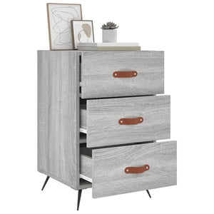 Κομοδίνο Γκρι Sonoma 40 x 40 x 66 εκ. από Επεξεργασμένο Ξύλο