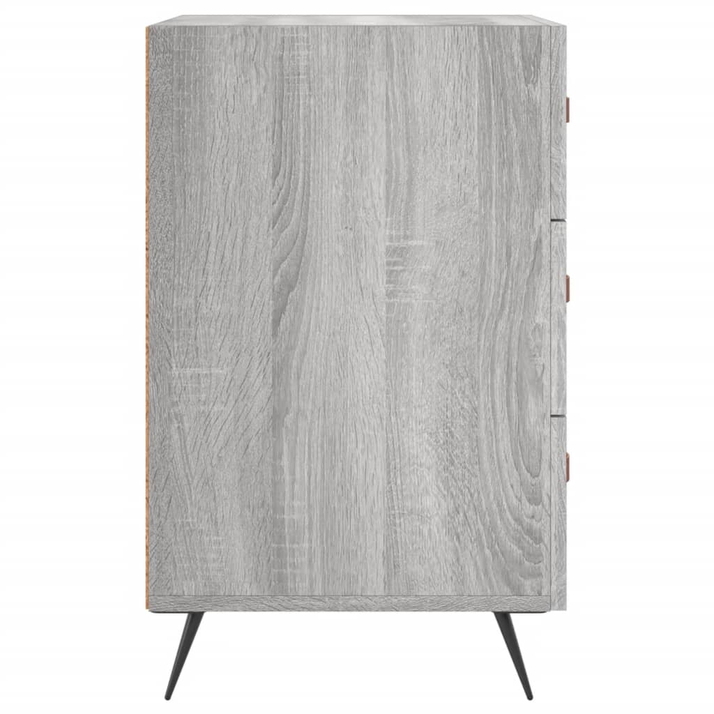Κομοδίνο Γκρι Sonoma 40 x 40 x 66 εκ. από Επεξεργασμένο Ξύλο