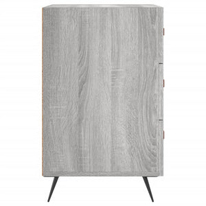 Κομοδίνο Γκρι Sonoma 40 x 40 x 66 εκ. από Επεξεργασμένο Ξύλο