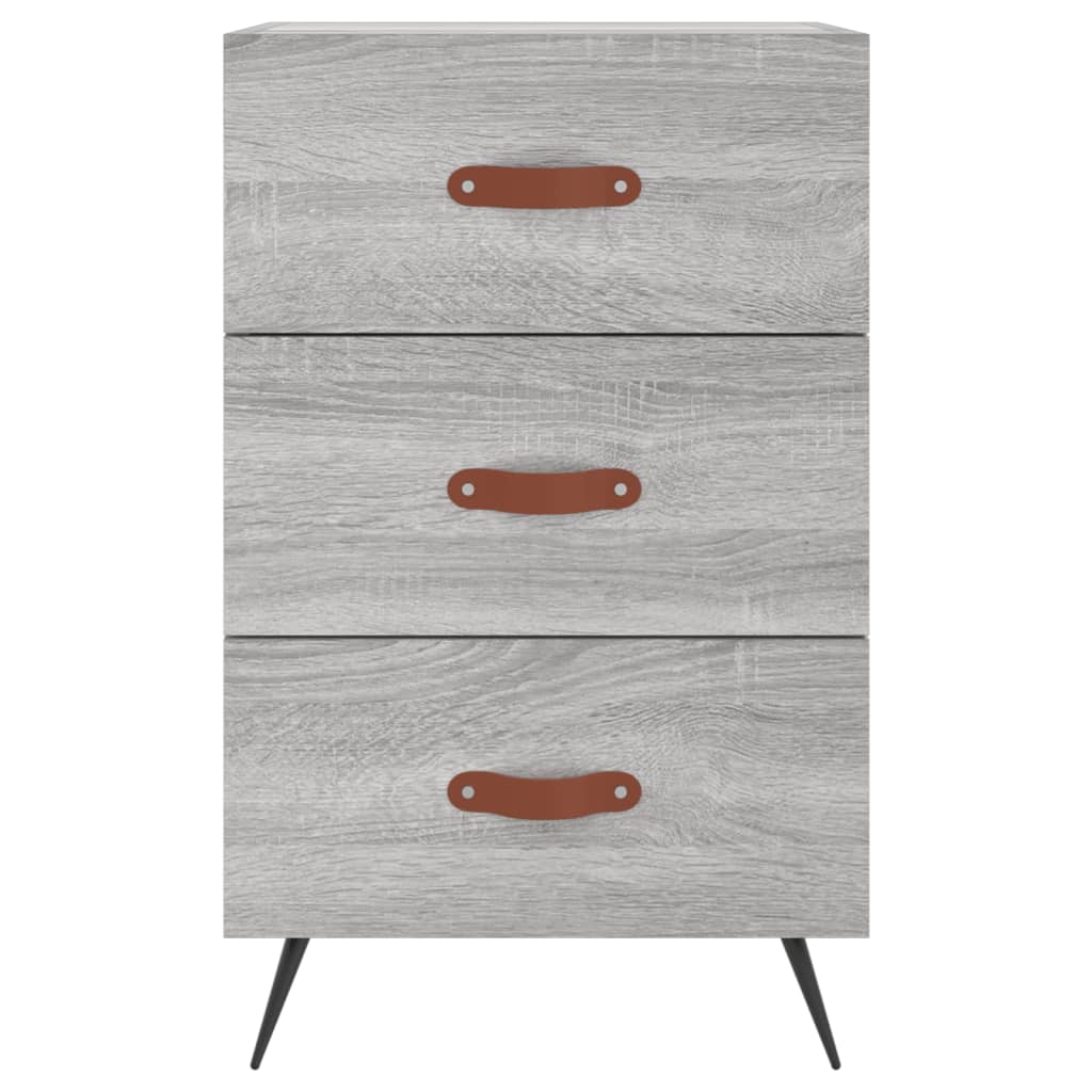 Κομοδίνο Γκρι Sonoma 40 x 40 x 66 εκ. από Επεξεργασμένο Ξύλο