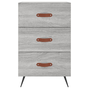 Κομοδίνο Γκρι Sonoma 40 x 40 x 66 εκ. από Επεξεργασμένο Ξύλο