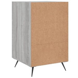 Κομοδίνο Γκρι Sonoma 40 x 40 x 66 εκ. από Επεξεργασμένο Ξύλο